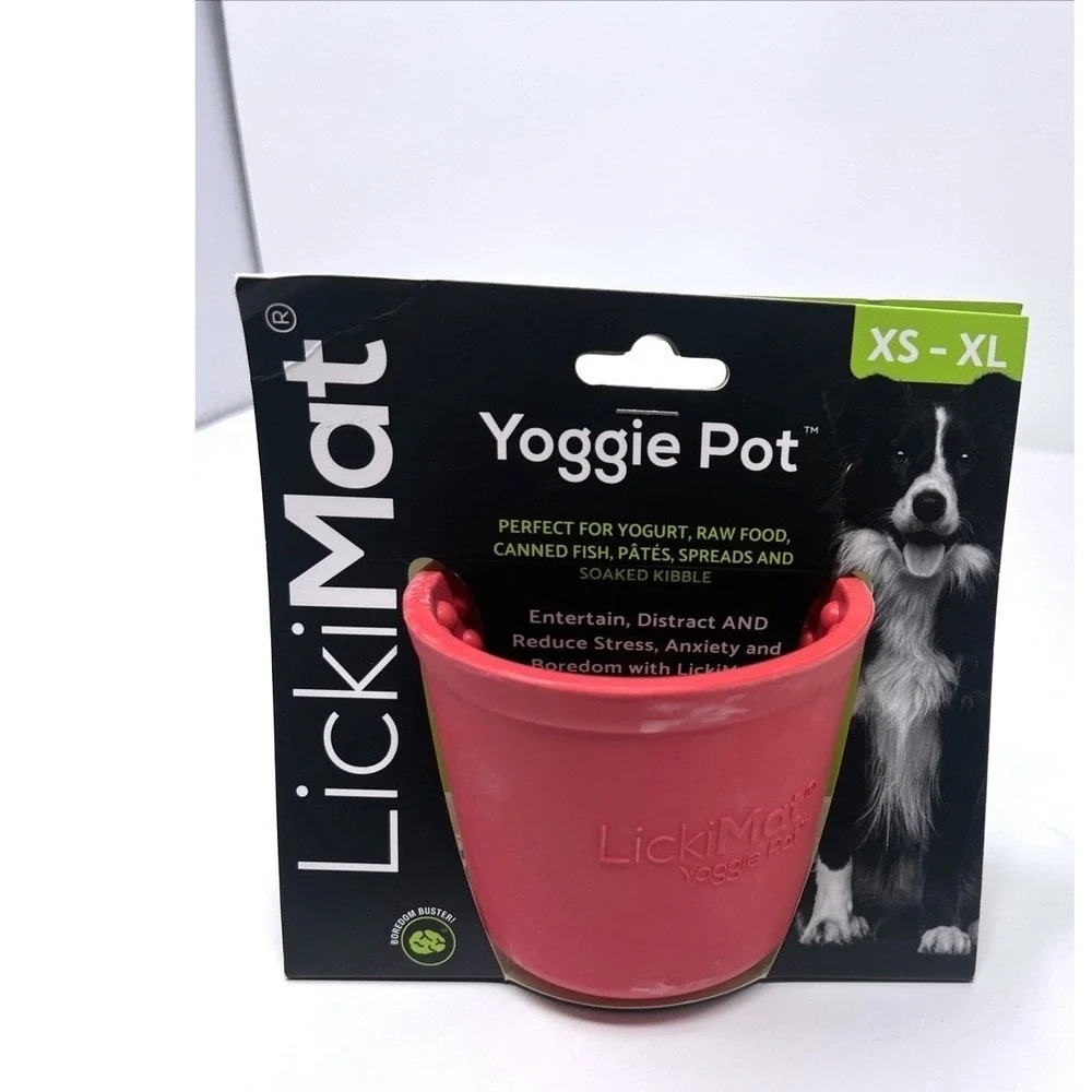 LickiMat Yoggie Pot Boredom Buster Feeder for Dogs Interactive Enrichment Xs-xl